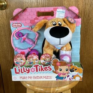 LITTLE TIKES MAKE ME BETTER “MITTS” PLUSH PUPPY THAT BARKS WHEN YOU PET HIM